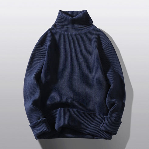 Loose And Simple Bottoming Striped Knitwear
